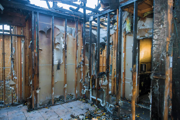 Professional Fire Damage Cleanup technician working in Cranbury, NJ